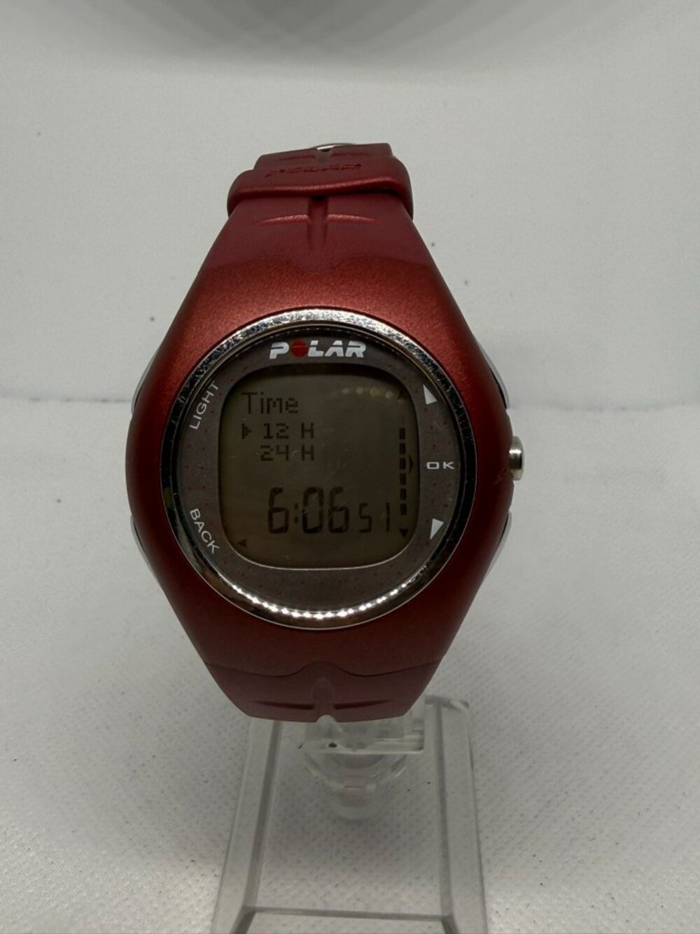 Polar F11 Heart Rate Monitor Red Digital Fitness Watch OwnZone OwnCal 0537